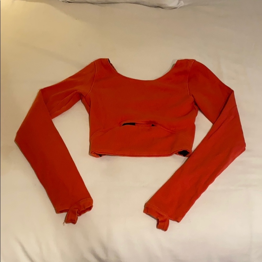 Free people long sleeve Crop top